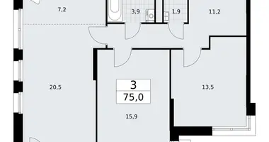 Appartement 3 chambres dans Vnoukovo, Russie