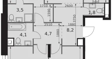 Apartamento 5 habitaciones en North-Western Administrative Okrug, Rusia