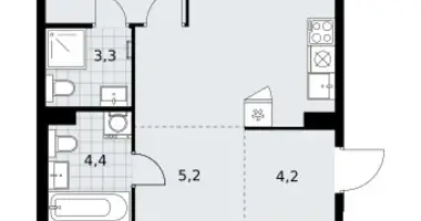 Wohnung 3 zimmer in Kommunarka, Russland
