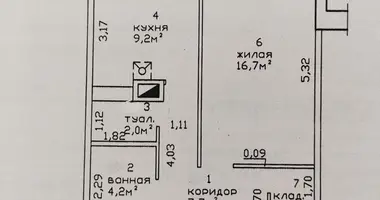 Квартира 1 комната в Чёнки, Беларусь