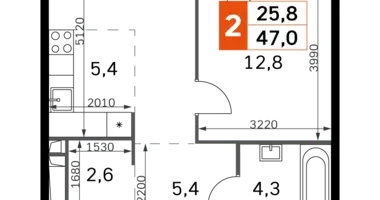 Appartement 2 chambres dans North-Western Administrative Okrug, Fédération de Russie