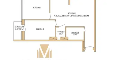 Appartement 1 chambre dans Minsk, Bélarus