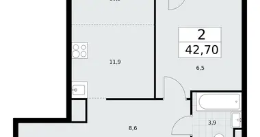 Appartement 2 chambres dans Postnikovo, Fédération de Russie