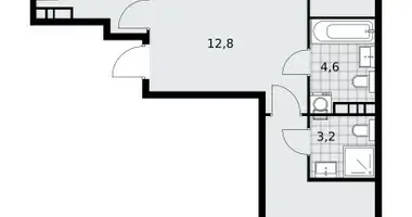 Apartamento 3 habitaciones en Moscú, Rusia