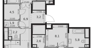 Appartement 4 chambres dans Moscou, Russie