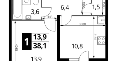 Mieszkanie 1 pokój w Nekrasovka District, Rosja