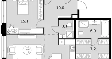 Apartamento 4 habitaciones en North-Western Administrative Okrug, Rusia