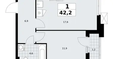 Appartement 1 chambre dans Troïtsk, Russie