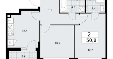 Квартира 2 комнаты в район Троицк, Россия