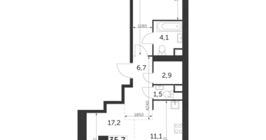 2 room apartment in Konkovo District, Russia