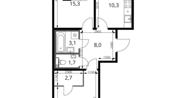 Apartamento 2 habitaciones en Leninsky District, Rusia