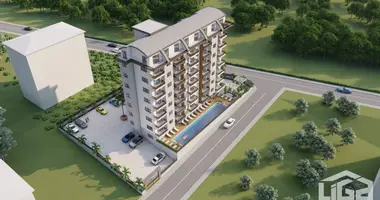 Apartamento 2 habitaciones con aparcamiento, con ascensor, con la piscina en Avsallar, Turquía