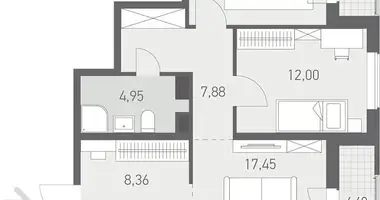 Apartamento 3 habitaciones en Kopisca, Bielorrusia