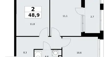 Apartamento 2 habitaciones en poselenie Sosenskoe, Rusia