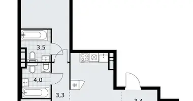 Apartamento 3 habitaciones en poselenie Sosenskoe, Rusia