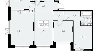 Appartement 4 chambres dans Moscou, Fédération de Russie