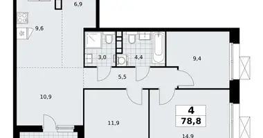 Appartement 4 chambres dans poselenie Sosenskoe, Fédération de Russie