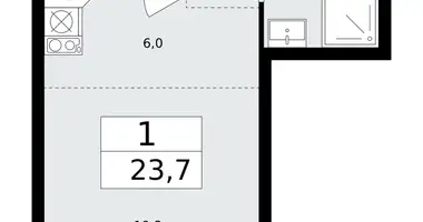 Appartement 1 chambre dans poselenie Sosenskoe, Fédération de Russie