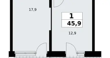 Appartement 1 chambre dans poselenie Sosenskoe, Fédération de Russie