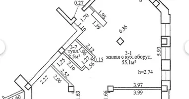 Appartement 3 chambres dans Vitebsk, Biélorussie