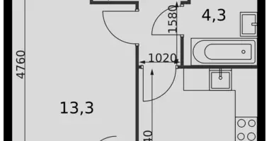 Appartement 1 chambre dans Razvilka, Fédération de Russie