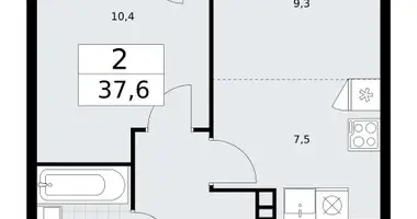 Wohnung 2 zimmer in Wnukowo, Russland