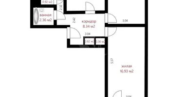 Apartamento 3 habitaciones en Minsk, Bielorrusia