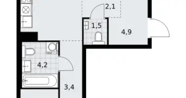 Appartement 2 chambres dans Kommunarka, Russie