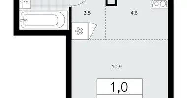 Apartamento 1 habitación en poselenie Sosenskoe, Rusia