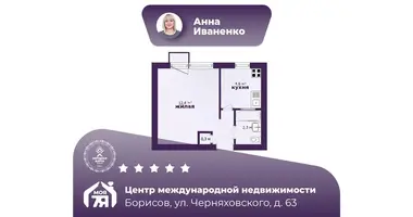 Apartamento 1 habitación en Borisov, Bielorrusia