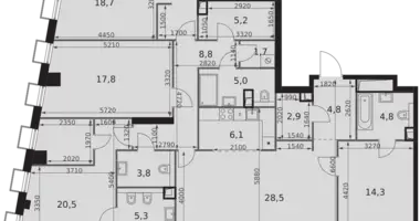 Apartamento 5 habitaciones en North-Western Administrative Okrug, Rusia