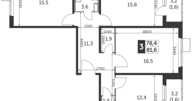 Appartement 3 chambres dans Nekrasovka District, Fédération de Russie