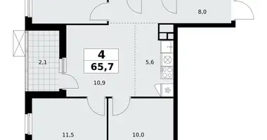 Apartamento 4 habitaciones en Moscú, Rusia