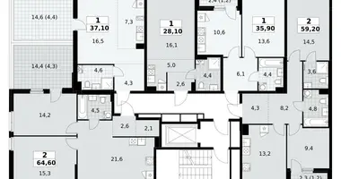 2 room apartment in Kommunarka, Russia