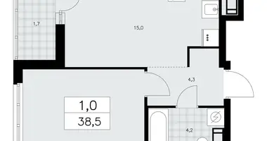 1 room apartment in Krasnoye Selo, Russia