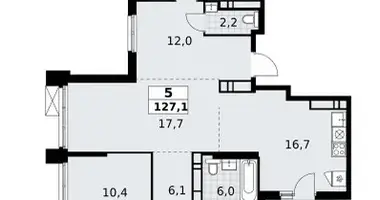 Apartamento 5 habitaciones en poselenie Sosenskoe, Rusia