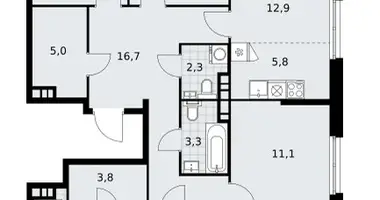 Apartamento 5 habitaciones en poselenie Sosenskoe, Rusia