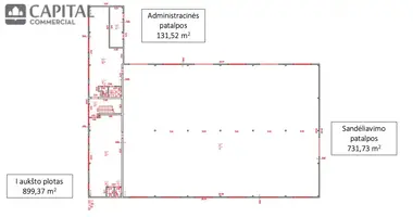 Propriété commerciale 1 062 m² dans Bukiskis, Lituanie