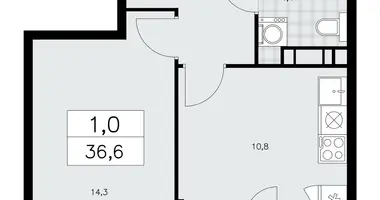 Appartement 1 chambre dans poselenie Sosenskoe, Fédération de Russie