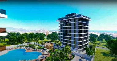 Ático 2 habitaciones con balcón, con airea acondicionado, con vista al mar en Payallar, Turquía