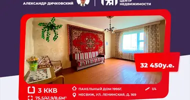 Wohnung 3 Zimmer in Njaswisch, Weißrussland