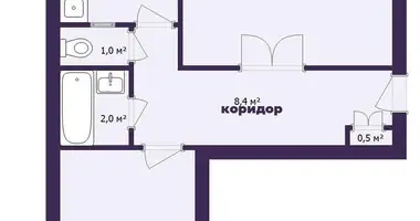 2 room apartment in Minsk, Belarus