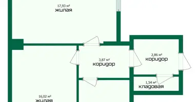 Apartamento 2 habitaciones en Baránavichi, Bielorrusia