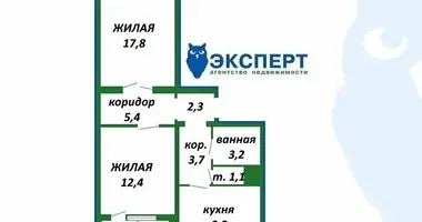 2 room apartment in Zdanovicki sielski Saviet, Belarus