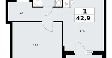 Apartamento 1 habitación en Troitsk, Rusia