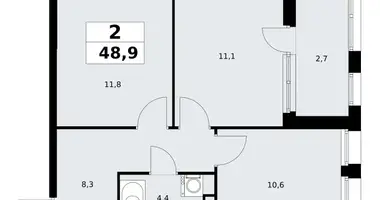 Appartement 2 chambres dans poselenie Sosenskoe, Fédération de Russie