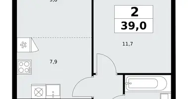 Apartamento 2 habitaciones en poselenie Sosenskoe, Rusia