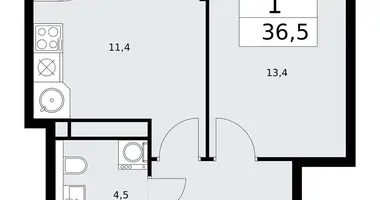 Apartamento 1 habitación en poselenie Sosenskoe, Rusia