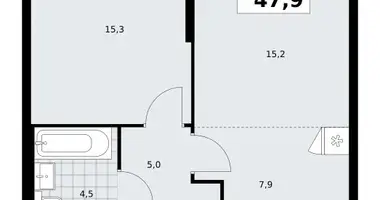 Apartamento 2 habitaciones en poselenie Sosenskoe, Rusia