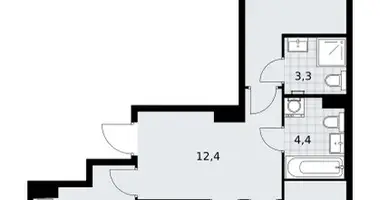 Mieszkanie 3 pokoi w Troick, Rosja
